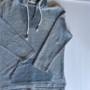 Ocean Drive Blue Textured Knit Hoodie